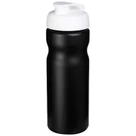   Baseline® Plus 650 ml flip lid sport bottle, HDPE Plastic, PP Plastic,  solid black,White