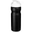 Baseline® Plus 650 ml flip lid sport bottle, HDPE Plastic, PP Plastic,  solid black,White