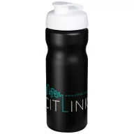   Baseline® Plus 650 ml flip lid sport bottle, HDPE Plastic, PP Plastic,  solid black,White