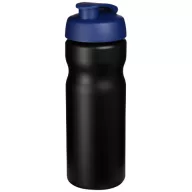   Baseline® Plus 650 ml flip lid sport bottle, HDPE Plastic, PP Plastic,  solid black,Blue