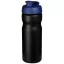 Baseline® Plus 650 ml flip lid sport bottle, HDPE Plastic, PP Plastic,  solid black,Blue