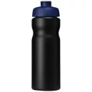 Baseline® Plus 650 ml flip lid sport bottle, HDPE Plastic, PP Plastic,  solid black,Blue