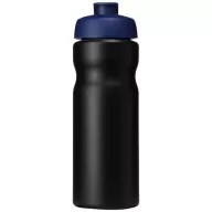   Baseline® Plus 650 ml flip lid sport bottle, HDPE Plastic, PP Plastic,  solid black,Blue