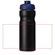   Baseline® Plus 650 ml flip lid sport bottle, HDPE Plastic, PP Plastic,  solid black,Blue