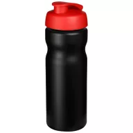  Baseline® Plus 650 ml flip lid sport bottle, HDPE Plastic, PP Plastic,  solid black,Red  