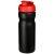 Baseline® Plus 650 ml flip lid sport bottle, HDPE Plastic, PP Plastic,  solid black,Red  