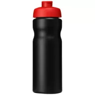   Baseline® Plus 650 ml flip lid sport bottle, HDPE Plastic, PP Plastic,  solid black,Red  