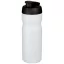 Baseline® Plus 650 ml flip lid sport bottle, HDPE Plastic, PP Plastic, Transparent, solid black
