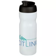   Baseline® Plus 650 ml flip lid sport bottle, HDPE Plastic, PP Plastic, Transparent, solid black