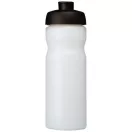 Baseline® Plus 650 ml flip lid sport bottle, HDPE Plastic, PP Plastic, Transparent, solid black