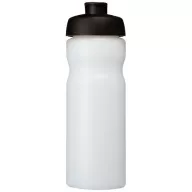   Baseline® Plus 650 ml flip lid sport bottle, HDPE Plastic, PP Plastic, Transparent, solid black