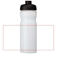   Baseline® Plus 650 ml flip lid sport bottle, HDPE Plastic, PP Plastic, Transparent, solid black