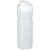 Baseline® Plus 650 ml flip lid sport bottle, HDPE Plastic, PP Plastic, Transparent,White