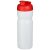 Baseline® Plus 650 ml flip lid sport bottle, HDPE Plastic, PP Plastic, Transparent,Red  