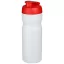 Baseline® Plus 650 ml flip lid sport bottle, HDPE Plastic, PP Plastic, Transparent,Red  