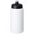 Baseline® Plus grip 500 ml sports lid sport bottle, HDPE Plastic, PP Plastic, White, solid black
