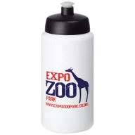   Baseline® Plus grip 500 ml sports lid sport bottle, HDPE Plastic, PP Plastic, White, solid black