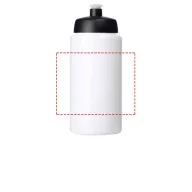  Baseline® Plus grip 500 ml sports lid sport bottle, HDPE Plastic, PP Plastic, White, solid black