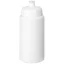 Baseline® Plus grip 500 ml sports lid sport bottle, HDPE Plastic, PP Plastic, White