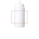 Baseline® Plus grip 500 ml sports lid sport bottle, HDPE Plastic, PP Plastic, White