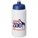 Baseline® Plus grip 500 ml sports lid sport bottle, HDPE Plastic, PP Plastic, White,Blue