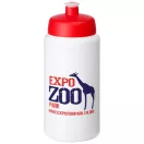 Baseline® Plus grip 500 ml sports lid sport bottle, HDPE Plastic, PP Plastic, White,Red  