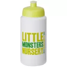 Baseline® Plus grip 500 ml sports lid sport bottle, HDPE Plastic, PP Plastic, White,Lime  