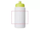Baseline® Plus grip 500 ml sports lid sport bottle, HDPE Plastic, PP Plastic, White,Lime  