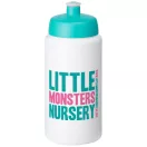 Baseline® Plus grip 500 ml sports lid sport bottle, HDPE Plastic, PP Plastic, White,Aqua