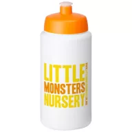   Baseline® Plus grip 500 ml sports lid sport bottle, HDPE Plastic, PP Plastic, White,Orange  