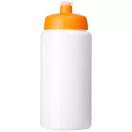 Baseline® Plus grip 500 ml sports lid sport bottle, HDPE Plastic, PP Plastic, White,Orange  