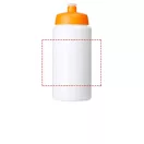 Baseline® Plus grip 500 ml sports lid sport bottle, HDPE Plastic, PP Plastic, White,Orange  