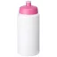 Baseline® Plus grip 500 ml sports lid sport bottle, HDPE Plastic, PP Plastic, White,Pink  