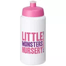 Baseline® Plus grip 500 ml sports lid sport bottle, HDPE Plastic, PP Plastic, White,Pink  