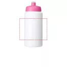 Baseline® Plus grip 500 ml sports lid sport bottle, HDPE Plastic, PP Plastic, White,Pink  