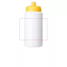 Baseline® Plus grip 500 ml sports lid sport bottle, HDPE Plastic, PP Plastic, White,Yellow  