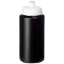 Baseline® Plus grip 500 ml sports lid sport bottle, HDPE Plastic, PP Plastic,  solid black,White