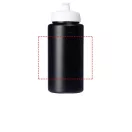 Baseline® Plus grip 500 ml sports lid sport bottle, HDPE Plastic, PP Plastic,  solid black,White