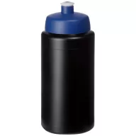   Baseline® Plus grip 500 ml sports lid sport bottle, HDPE Plastic, PP Plastic,  solid black,Blue