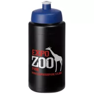   Baseline® Plus grip 500 ml sports lid sport bottle, HDPE Plastic, PP Plastic,  solid black,Blue
