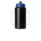 Baseline® Plus grip 500 ml sports lid sport bottle, HDPE Plastic, PP Plastic,  solid black,Blue