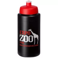   Baseline® Plus grip 500 ml sports lid sport bottle, HDPE Plastic, PP Plastic,  solid black,Red  