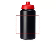   Baseline® Plus grip 500 ml sports lid sport bottle, HDPE Plastic, PP Plastic,  solid black,Red  