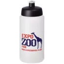 Baseline® Plus grip 500 ml sports lid sport bottle, HDPE Plastic, PP Plastic, Transparent, solid black
