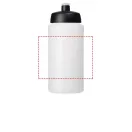 Baseline® Plus grip 500 ml sports lid sport bottle, HDPE Plastic, PP Plastic, Transparent, solid black
