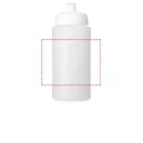 Baseline® Plus grip 500 ml sports lid sport bottle, HDPE Plastic, PP Plastic, Transparent,White