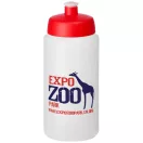 Baseline® Plus grip 500 ml sports lid sport bottle, HDPE Plastic, PP Plastic, Transparent,Red  