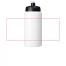 Baseline® Plus 500 ml bottle with sports lid, HDPE Plastic, PP Plastic, White, solid black