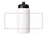   Baseline® Plus 500 ml bottle with sports lid, HDPE Plastic, PP Plastic, White, solid black