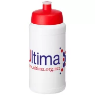   Baseline® Plus 500 ml bottle with sports lid, HDPE Plastic, PP Plastic, White,Red  